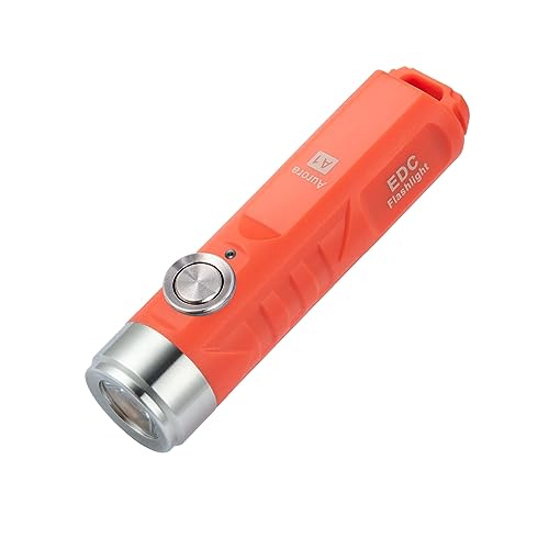 RovyVon A1 USB C Rechargeable Keychain Flashlight 650 Lumens Super Bright Outdoor Mini Keychain EDC Flashlights for Everyday Carry, Camping, Thanksgiving(Orange) - Image 1