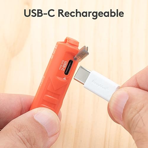 RovyVon A1 USB C Rechargeable Keychain Flashlight 650 Lumens Super Bright Outdoor Mini Keychain EDC Flashlights for Everyday Carry, Camping, Thanksgiving(Orange) - Image 5