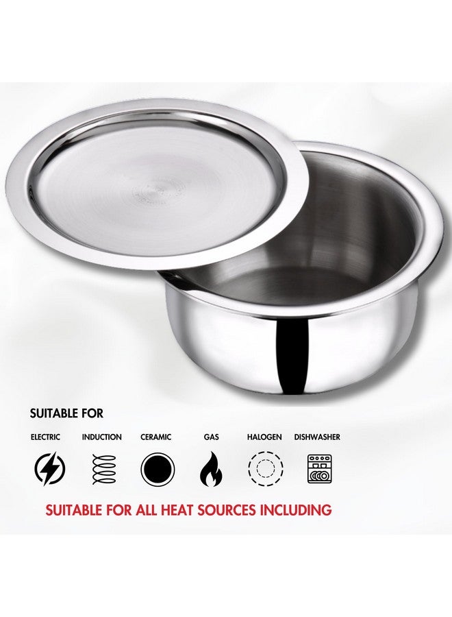 VINOD Vinod Platinum Triply Stainless Steel Tope with Stainless Steel Lid 5.8 litres Capacity (26 cm Diameter) - Silver (Induction and Gas Stove Friendly), 5 Years Warranty  - Image 2