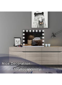 GT-Wheel Hollywood Vanity Mirror 15 LED Lights Lighted Makeup Tabletop with Slim Metal Frame  - Image 3