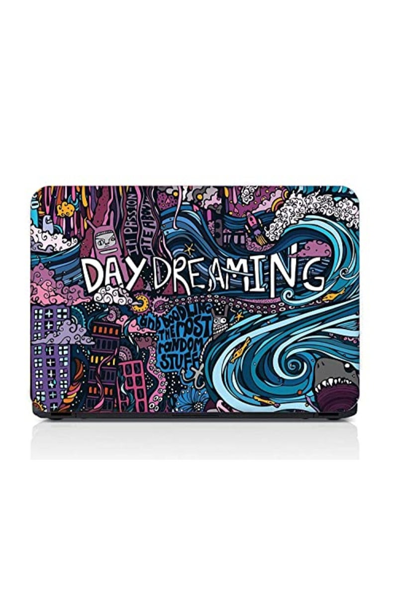 PIXELARTZ Laptop Skin Day Dreaming Abstract Graffiti HD Quality 15.6 Inches Multi Colour - Image 2