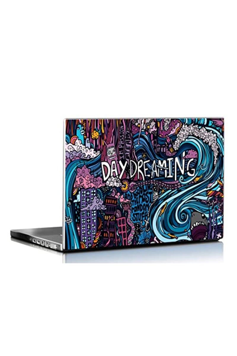 PIXELARTZ Laptop Skin Day Dreaming Abstract Graffiti HD Quality 15.6 Inches Multi Colour - Image 3