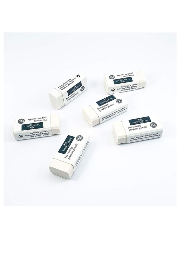 FABER-CASTELL 24-Piece Erasers White  - Image 2