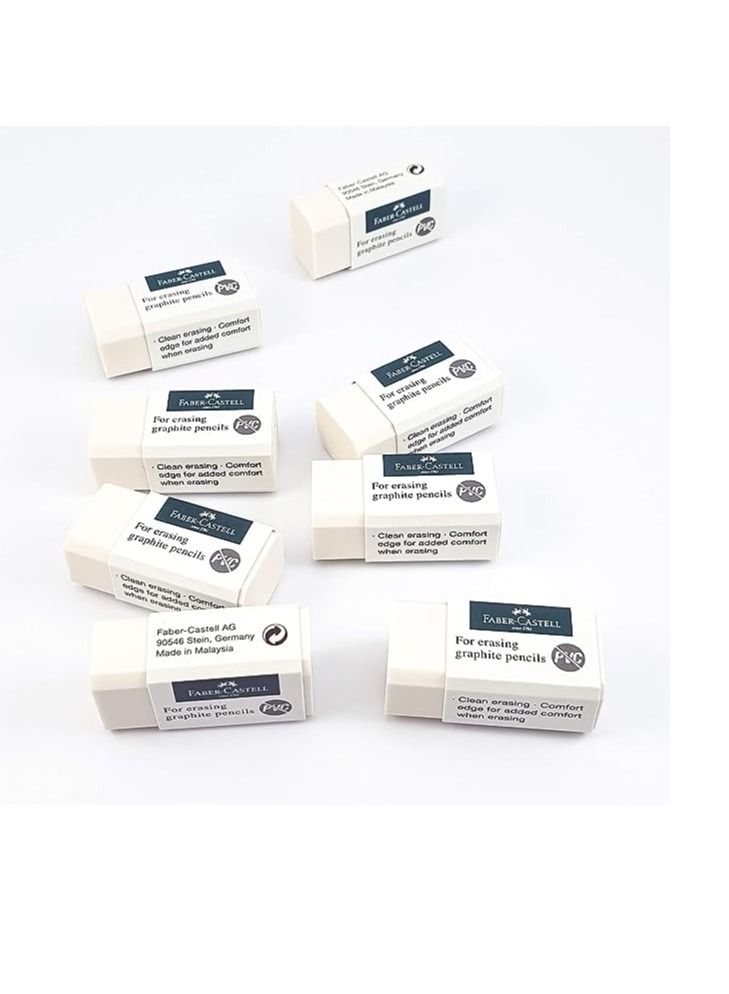 FABER-CASTELL 24-Piece Erasers White  - Image 1