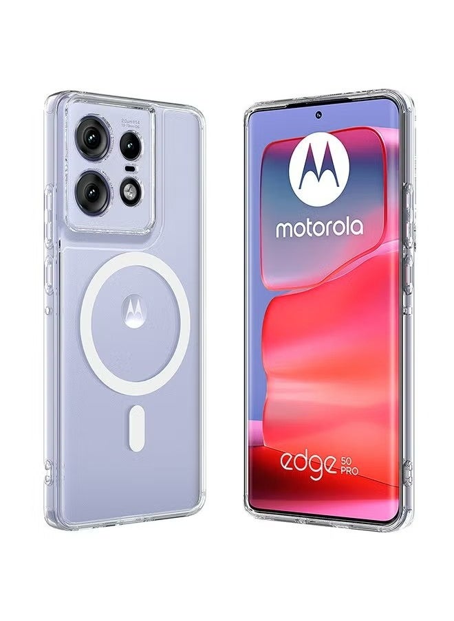 X-level Motorola Edge 50 Pro Magsafe Case Cover with Stronge Magnets Shockproof Grade Protection Anti-Yellow Anti-Scratch,Ultra Slim,Magnetic Magsafe Phone Case Accessories for Motorola Edge 50 Pro 5G,Clear  - Image 5
