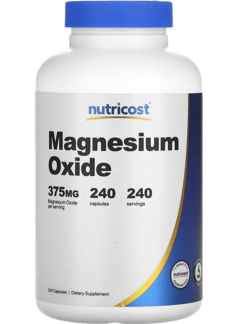 Nutricost Magnesium Oxide, 375 mg, 240 Capsules