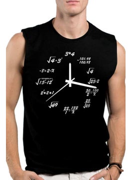 Rock&Roll What Time Is It Black Cutout Wristwatch | Sleeveless Men's T-Shirt | Athlete  - Image 1