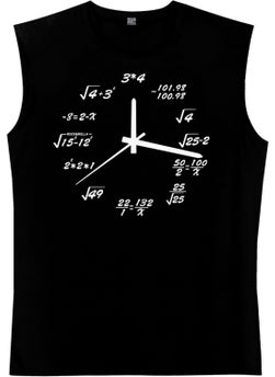 Rock&Roll What Time Is It Black Cutout Wristwatch | Sleeveless Men's T-Shirt | Athlete  - Image 3
