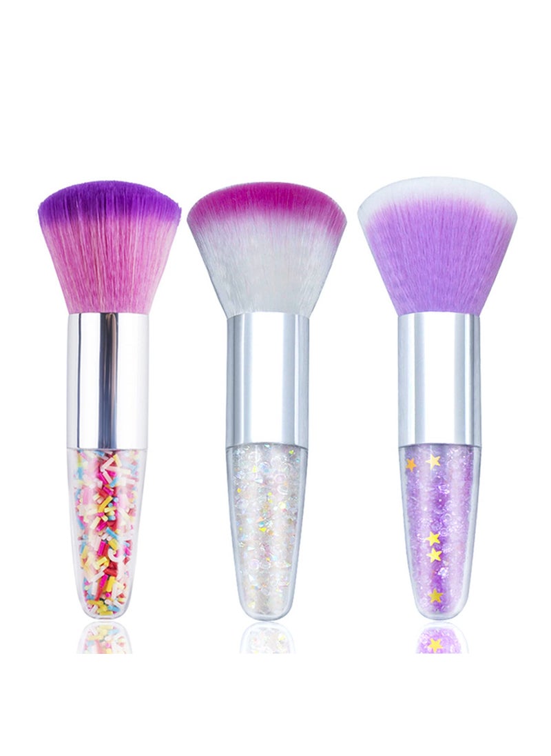 DANNEASY - DANNEASY 3pcs Nail Dust Brush Nail Brushes for Cleaning Dust Nail Powder Brush Nail Duster Large Makeup Blush Brush Nail Art Brush Set Nail Art Tools - Image 1