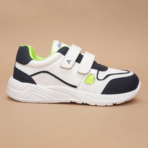 AVANT Kid's TurboTots Sneaker Shoes- Soft Cushioned Insole, Lightweight, Durable, Comfortable, Trendy, Casual Footwear (AVKSH007CL01SIZE2_White/Navy Blue_2) - Image 3