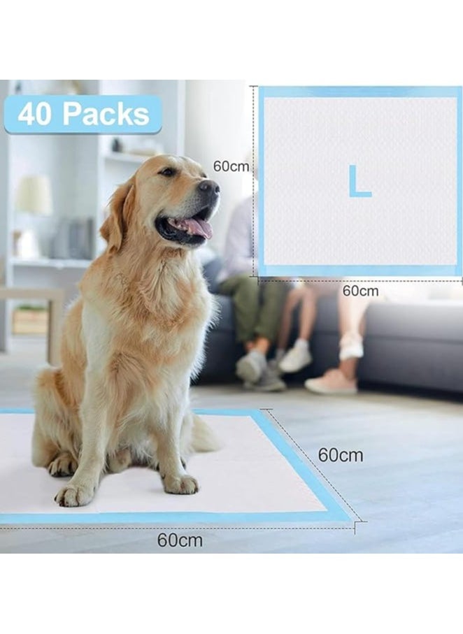 Pet Training Pads, Super Absorbent Puppy Pads, Anti Slip Toilet Pee Mat, Leak Proof & Quick Dry Pet Pads for Dogs, Cats, Rabbits, Pets, - 4 Bag X 40 Pads - Size, 60 X 60CM, - Total 160 Pads. - pzsku/Z5BB723D0F2C0C5791F28Z/45/_/1734705885/8be233e0-43c9-4646-b766-5dbbabd17fd1