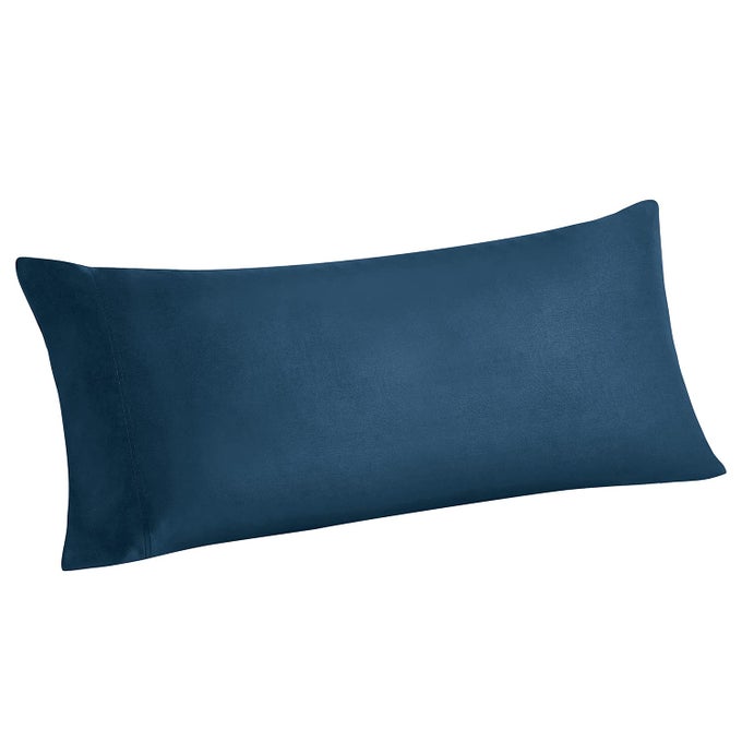 BODY PILLOW COVER NAVY BLUE 20X54 INCHES RAYON MADE FROM BAMBOO BREATHABLE SILKY SOFT COOLING BODY PILLOW COVER FOR HOT SLEEPERS NIGHT SWEATS