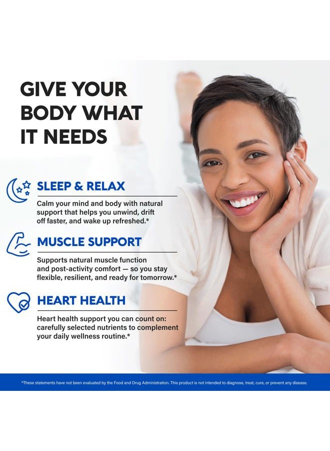 NUTRAHARMONY Magnesium Supplement - 5 in 1 Complex 500 mg | Glycinate | Citrate | Malate | Taurate | Oxide - Made in USA - Stress, Muscle & Heart Support - Vegan, Natural, Non-GMO - 180 Capsules, 2 Month Supply - Image 2