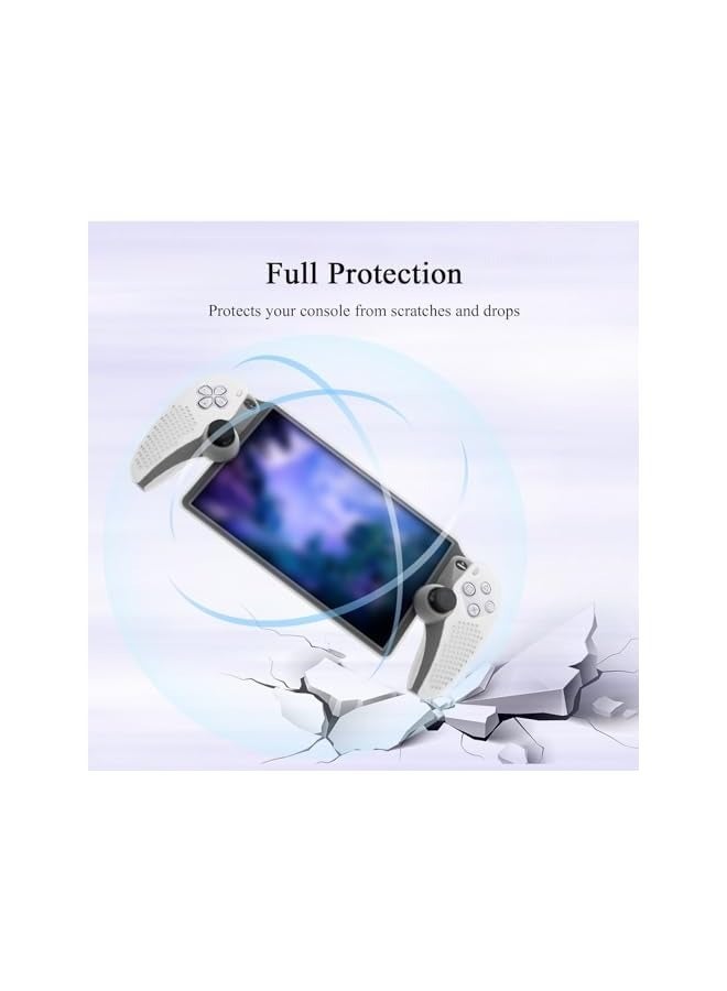 PROMASS Portal Silicone Cover and Stick Caps Compatible with Portal Remote Player, Anti-Slip Protector Case and 10 Thumb Grip Caps Accessories for PS Portal Remote Player(White) - Image 5