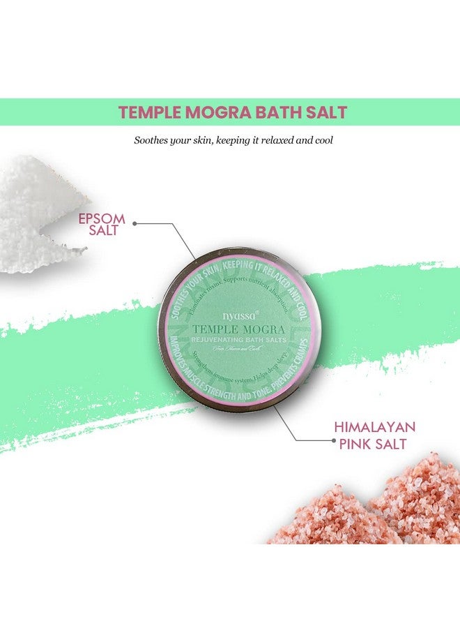 Nyassa Temple Mogra Bath Salt 220Gm Pain Relief Body Pain Relaxing Aroma Moisturized Skin Men & Women Pure & Natural 100% Vegan And Paraben Free 220Gm - Image 4