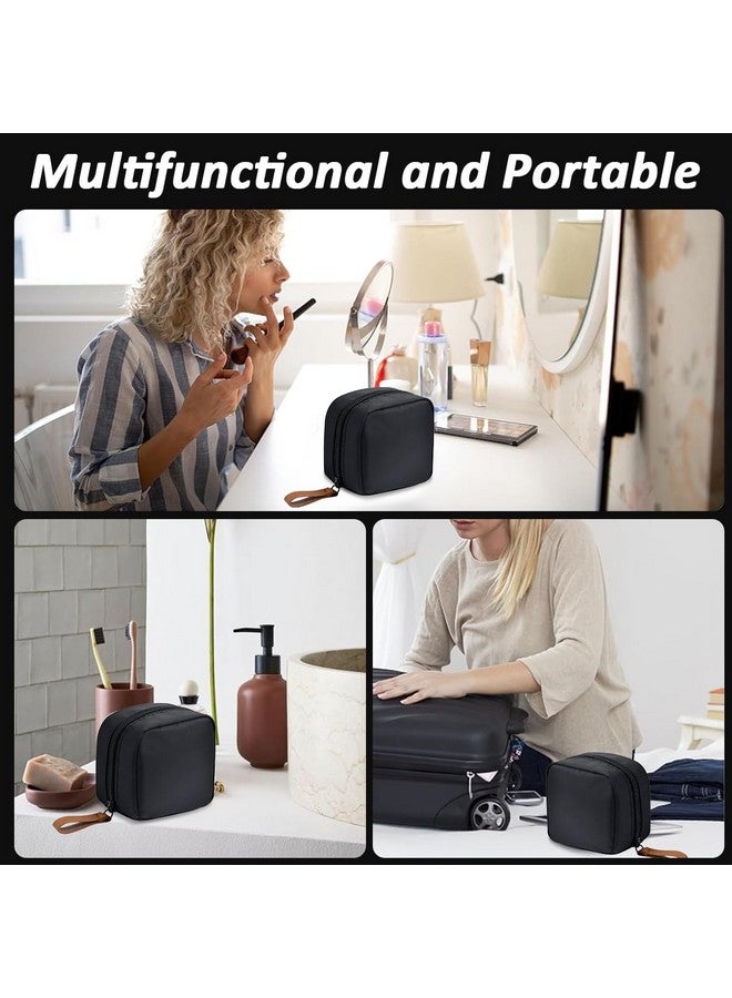 ماي كرييت ® حقيبة أحمر شفاه صغيرة للنساء، حقائب مكياج لطيفة للنساء، محفظة نقود صغيرة مقاس 3.9 × 3.9 بوصة، حقيبة تنظيم مكياج للسفر بسحاب مقاوم للماء مع حزام يد - Image 5