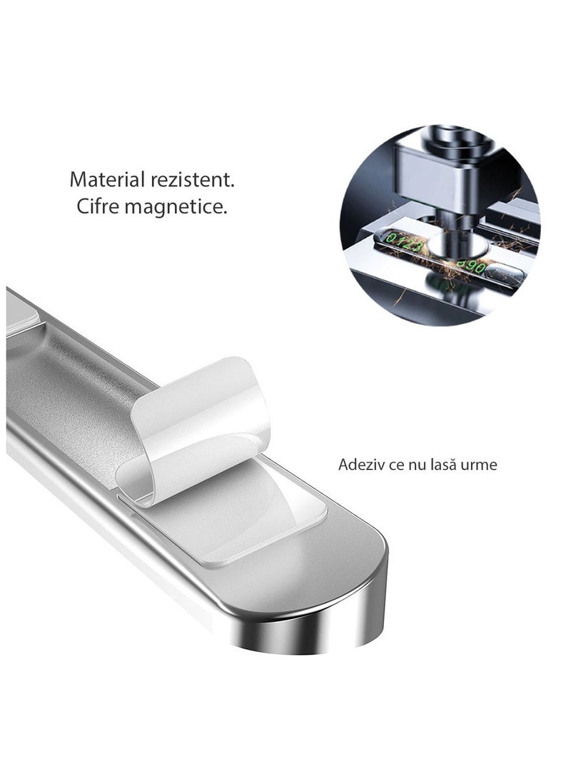 YESIDO C88 Temporary Parking Card – Hidden Luminous Phone Number Plate for Car Dashboard with Magnetic Numbers - Image 3