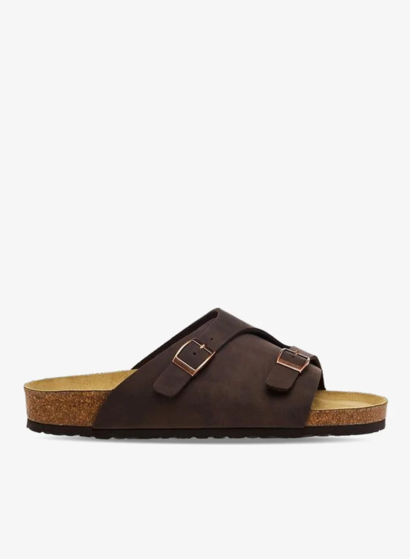 لو كونفورت Men Buckle Detail Comfort Sandals