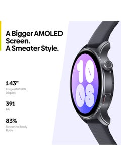 Zeblaze Fitness Smart Watch for Men Women, 1.43'' AMOLED GPS Smartwatch with Bluetooth Calling, Heart Rate/SpO2/Stress Monitor, 300mAh Battery, 2 Interchangeable Straps  - Image 3