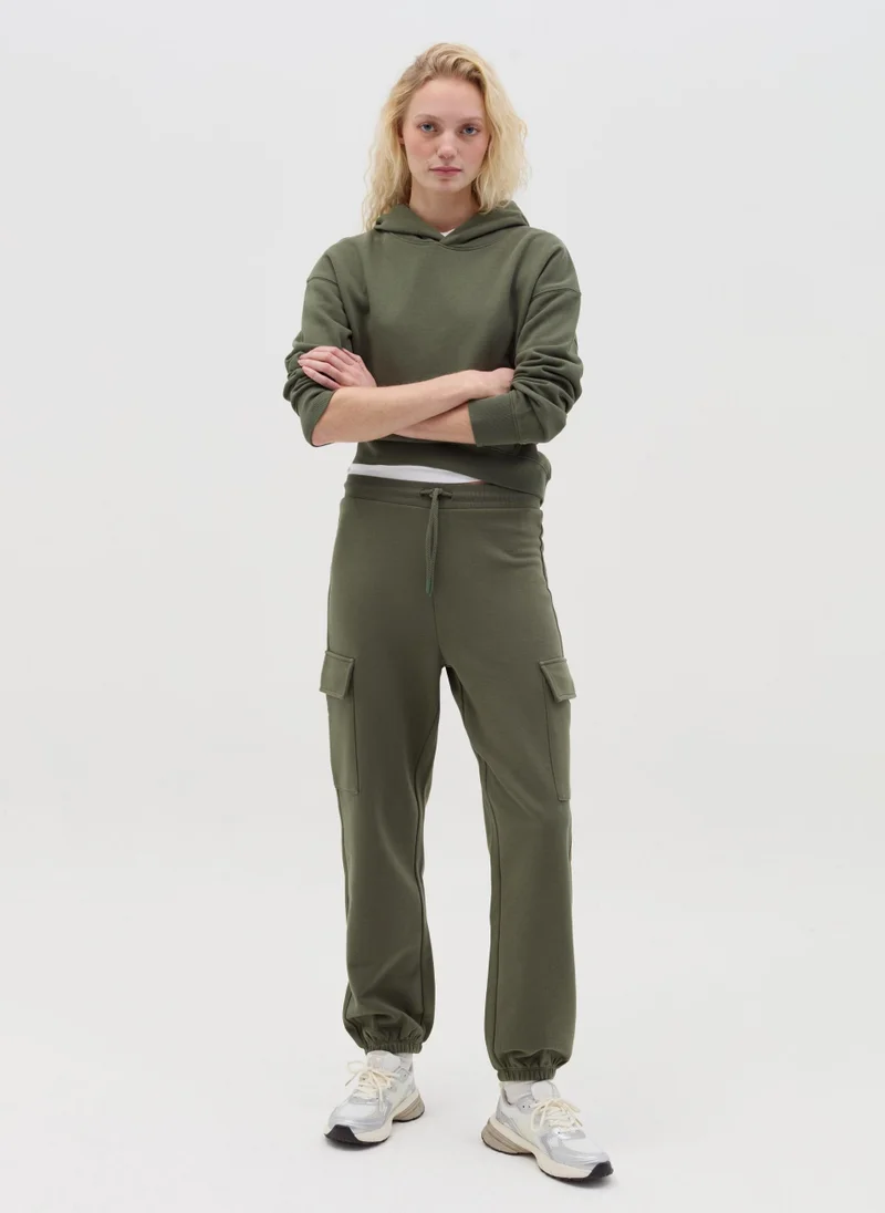 او في اس Cargo Joggers In Fleece With Drawstring