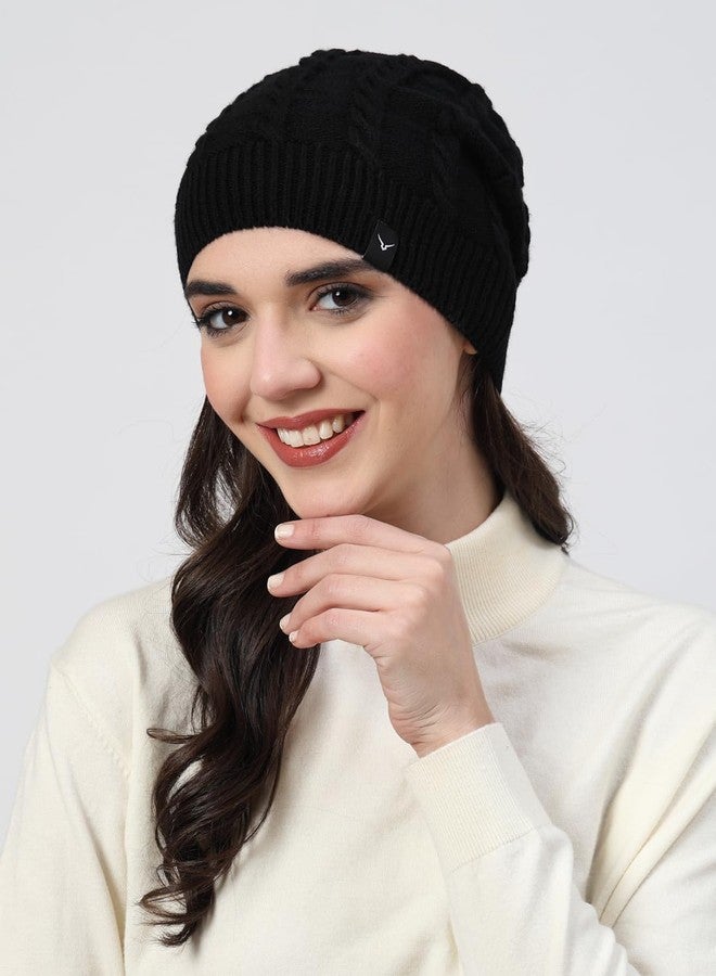 إنفينسبل قبعة شتوية صوفية للجنسين من إنفينسيبل | قبعة صوفية | قبعة شتوية | قبعة شتوية (أسود) - Image 5
