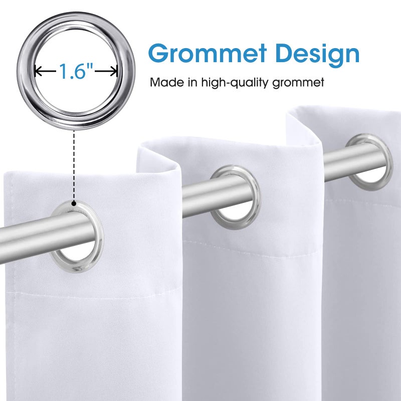 HOMEIDEAS HOMEIDEAS Blackout Curtains (Pure White  52 X 96 Inch) - Image 4