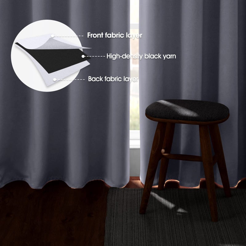 HOMEIDEAS HOMEIDEAS Blackout Curtains (Pure White  52 X 96 Inch) - Image 3