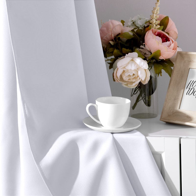 HOMEIDEAS HOMEIDEAS Blackout Curtains (Pure White  52 X 96 Inch) - Image 5