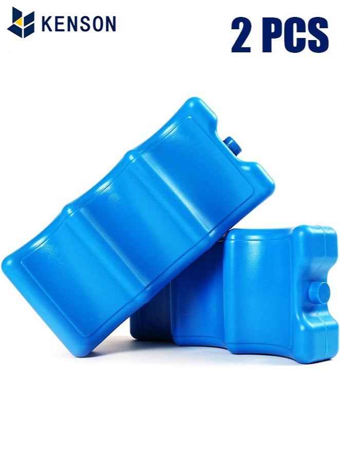 KENSON 2-Pieces Ice Pack for Coolers, Breastmilk Bottle Storage, Lunch Box, Insulated Contoured Freezer Pack, Long Lasting Reusable Cool Pack for Soda, Camping Beach Picnic - Image 1