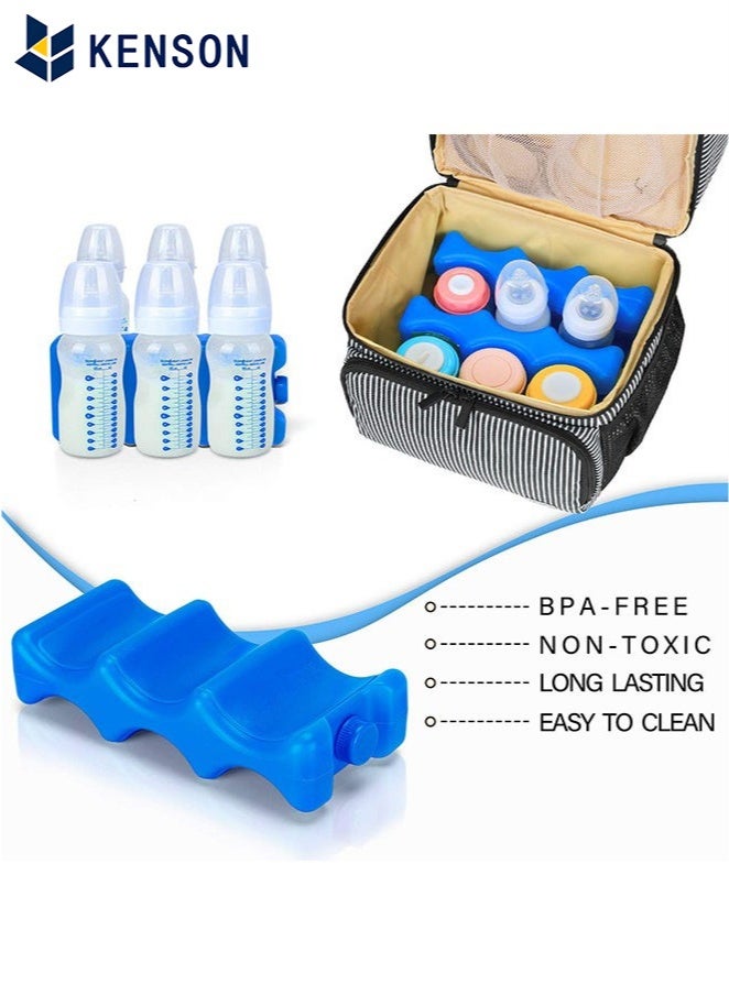 KENSON 2-Pieces Ice Pack for Coolers, Breastmilk Bottle Storage, Lunch Box, Insulated Contoured Freezer Pack, Long Lasting Reusable Cool Pack for Soda, Camping Beach Picnic - Image 2