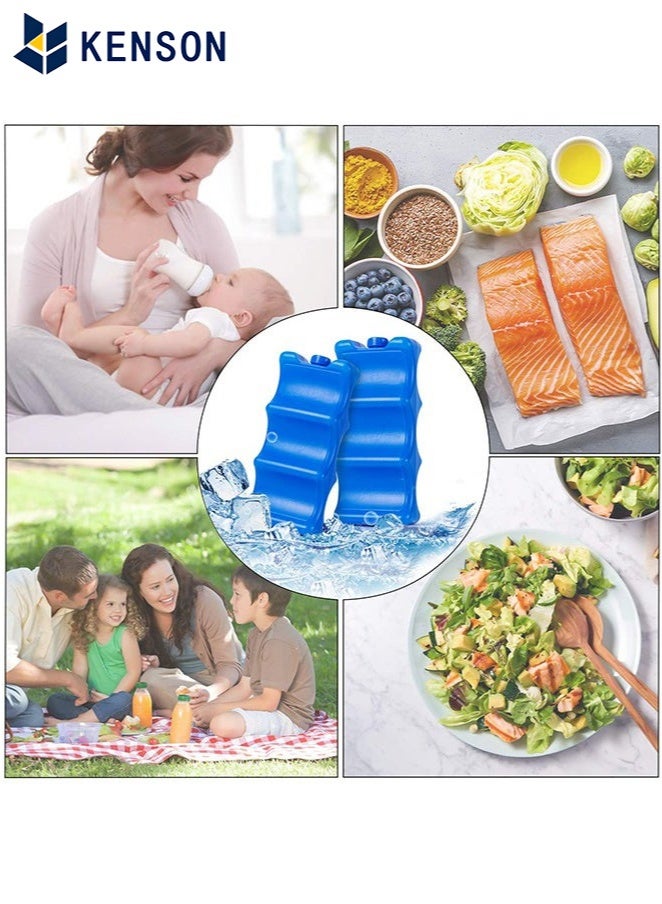 KENSON 2-Pieces Ice Pack for Coolers, Breastmilk Bottle Storage, Lunch Box, Insulated Contoured Freezer Pack, Long Lasting Reusable Cool Pack for Soda, Camping Beach Picnic - Image 4
