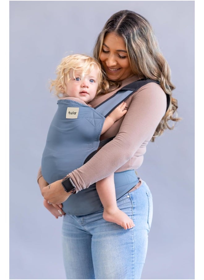 TULA Tula Ba Lite Compact Baby Carrier, Ultra Compact and Lightweight, Convenient Carry Pouch, Ergonomic and Multiple Positions for 12 – 30 pounds (Slate)  - Image 3