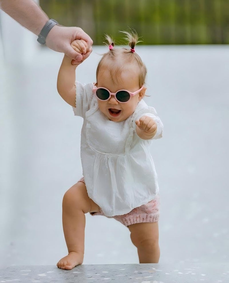 COASION Baby Polarized Sunglasses with Strap Adjustable TPEE Flexible Frame for Toddler Girls Boys Age 0-12 Months (Pink) - Image 2