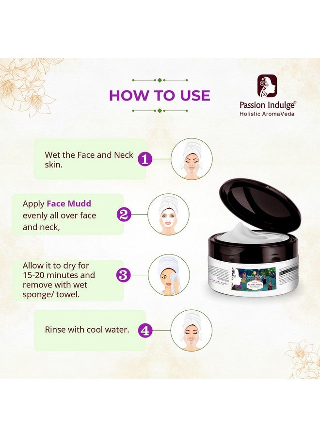 Passion Indulge Kumkumadi Natural Face Mudd Pack for Anti-Aging, Glowing, shine and Brightness with Saffron, Vetiver Oil, and 16 Herbs for All Skin Types - 250gm - Image 2