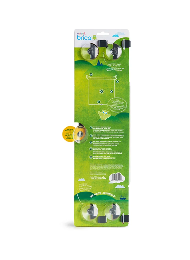 Munchkin Car Window Sun Shades Provides Maximum Uva Uvb Protection Safe View Premium Mesh And Heat Alert System, Black Pack of 2 (Packaging May Vary)