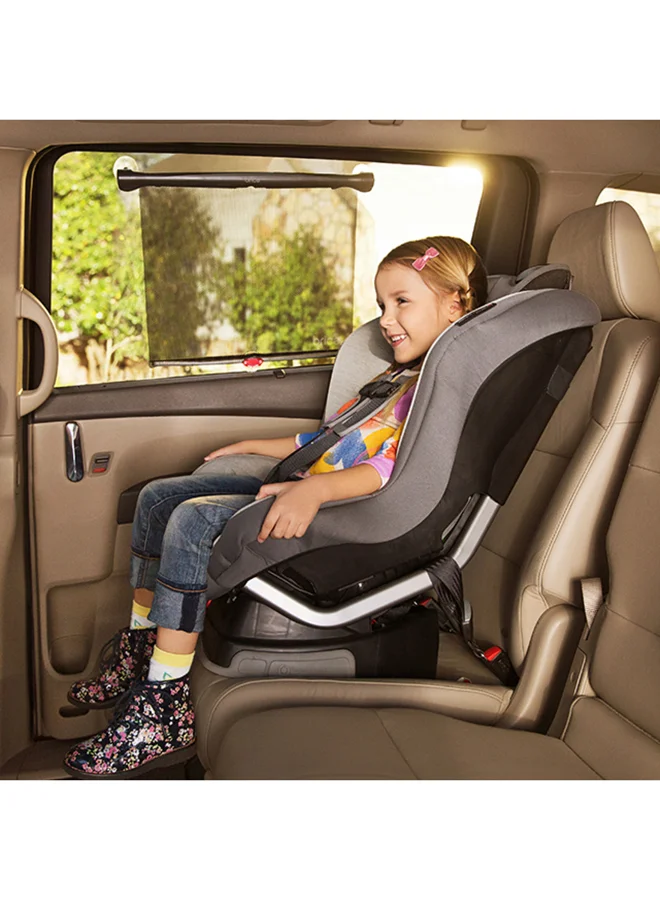 Munchkin Car Window Sun Shades Provides Maximum Uva Uvb Protection Safe View Premium Mesh And Heat Alert System, Black Pack of 2 (Packaging May Vary)