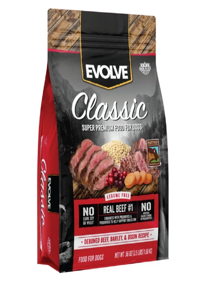 Evolve Pet Food Classics Deboned Beef, Barley and Bison Recipe Dog Food, 3.5-pounds - Image 1