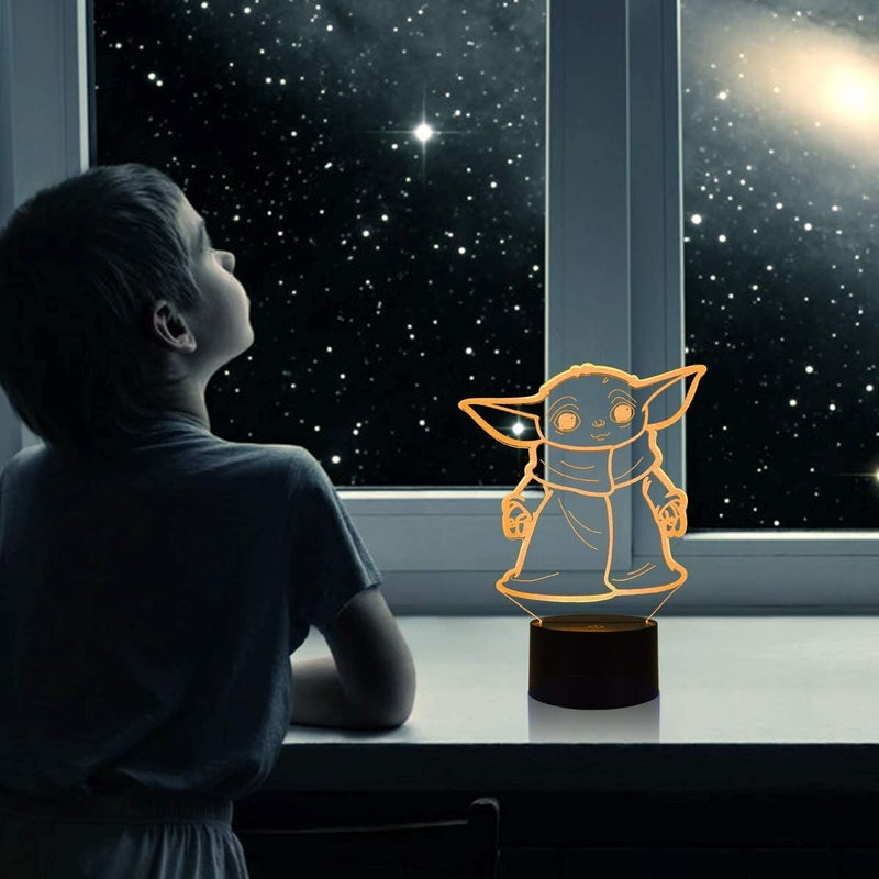 Al Raied ARS® 16 Colors 3D Night Light with Hologram Effect LED Illusion Table Lamp - Remote Control Bedside Decor for Kids - Image 2