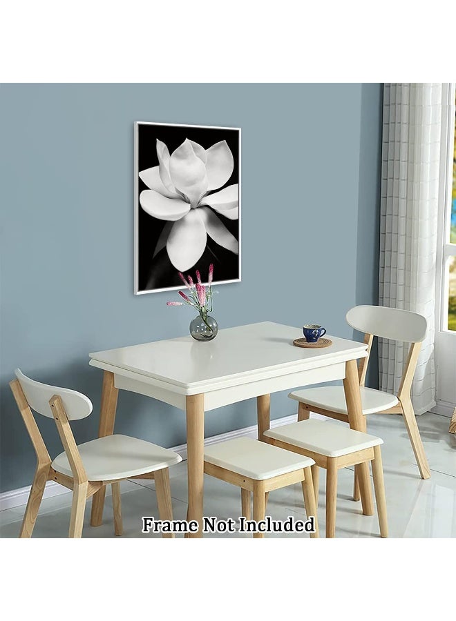 Home Trove Oitrela Canvas Prints Wall Art For Home and Office Wall Decoration Black And White Blooming Floral Canvas Artwork Print Painting Picture Flower Modern Abstract Unframe Wall Art for Living Room Bedroom  - Image 4