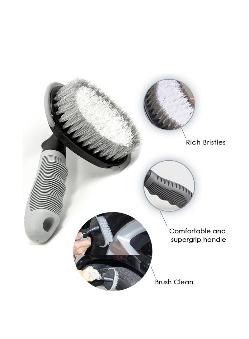 Generic 7-Piece Comprehensive Car Cleaning Kit: Microfiber Glove, Dust Cleaning Brush, Washing Sponge, Ac Vent Cleaning Brush, Car Cleaning  Brush, Car Alloy Cleaning Brush  - Image 3