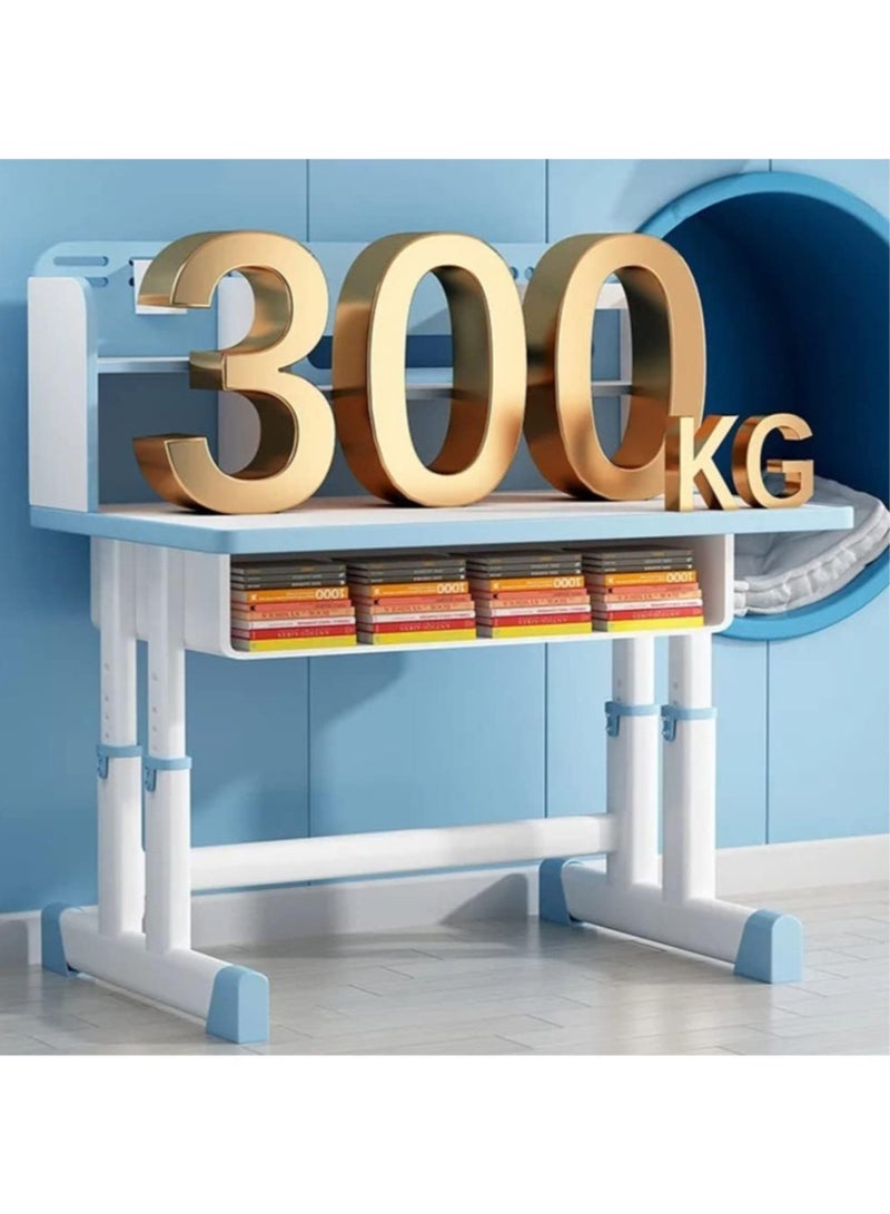 مكتب دراسة للأطفال، مكتب قابل للتعديل للكتابة والواجبات المنزلية للطلاب مع رف كتب ومكتب وكرسي  - Image 4