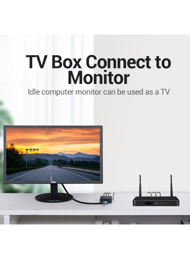 VENTION RCA to HDMI Converter Black Metal Type Model # AEFB0 - Image 3