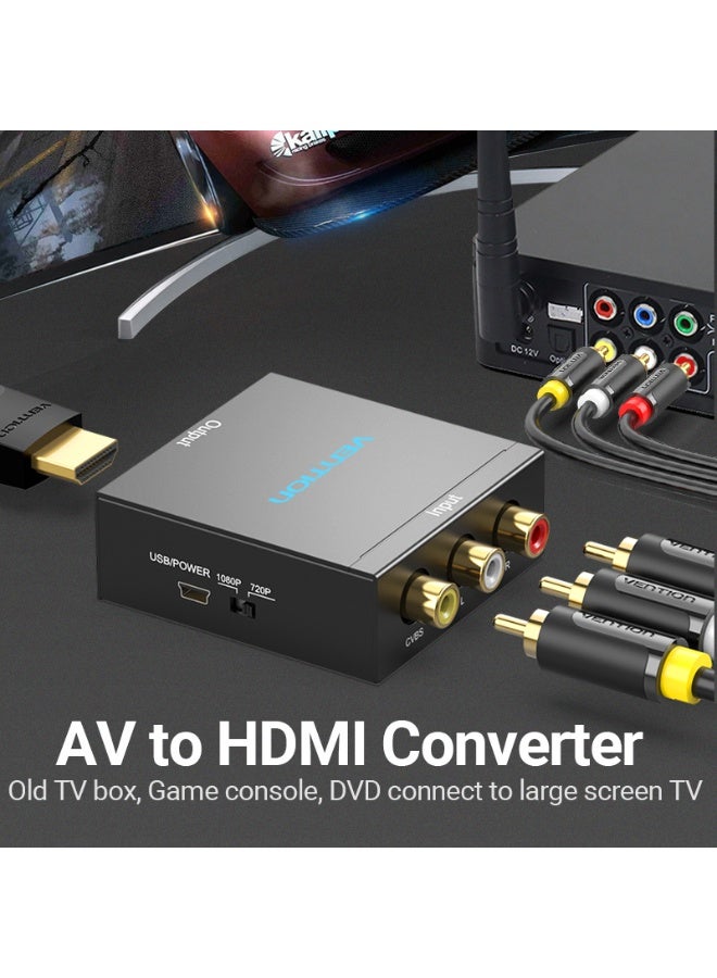 VENTION RCA to HDMI Converter Black Metal Type Model # AEFB0 - Image 2