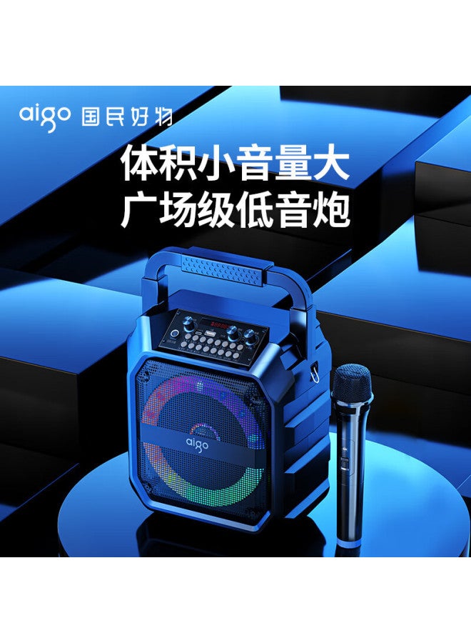 aigo مكبر صوت بلوتوث بحجم كبير محمول خارجي مكبر صوت كاريوكي رقص مربع مكبر صوت لاسلكي مكبر صوت USB - Image 3