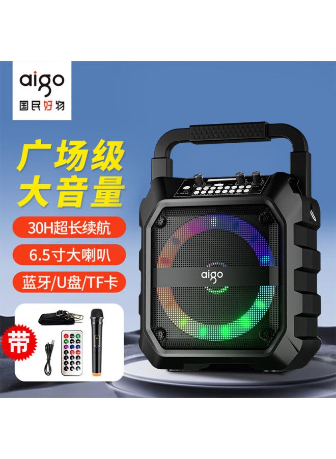 aigo مكبر صوت بلوتوث بحجم كبير محمول خارجي مكبر صوت كاريوكي رقص مربع مكبر صوت لاسلكي مكبر صوت USB - Image 2