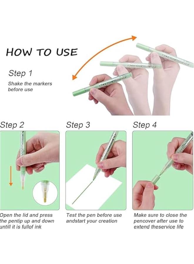 HOOKOR 24 Color Paint Marker Set with Reversible Nib, Medium Point Acrylic Paint Pens for Art Supplies, Ceramics, Rock Painting, Glass - Art Markers for Artists - Image 2