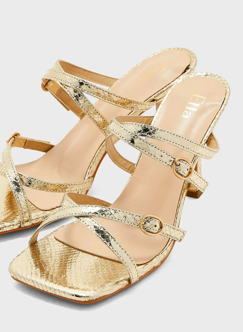 Ella Limited Edition Metallic Strapped Sandals