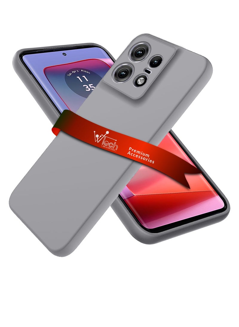 Wtech Liquid Silicone Case Cover For Motorola Edge 50 Pro 5G 2024 Grey - Image 1
