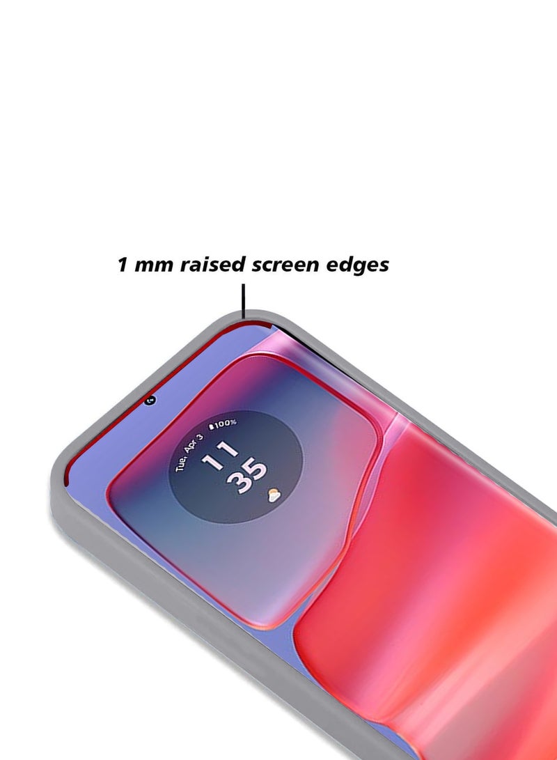 Wtech Liquid Silicone Case Cover For Motorola Edge 50 Pro 5G 2024 Grey - Image 2