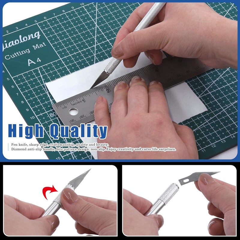 Glarks 10Pcs Window Tint Application Tools Kit with Felt Squeegee, Scraper, Craft Knife, Blades, Safety Film Cutter and 500ml Spray Bottle, Vinyl Wrap Tool Kit for Window Film Wallpaper Trimming - Image 3